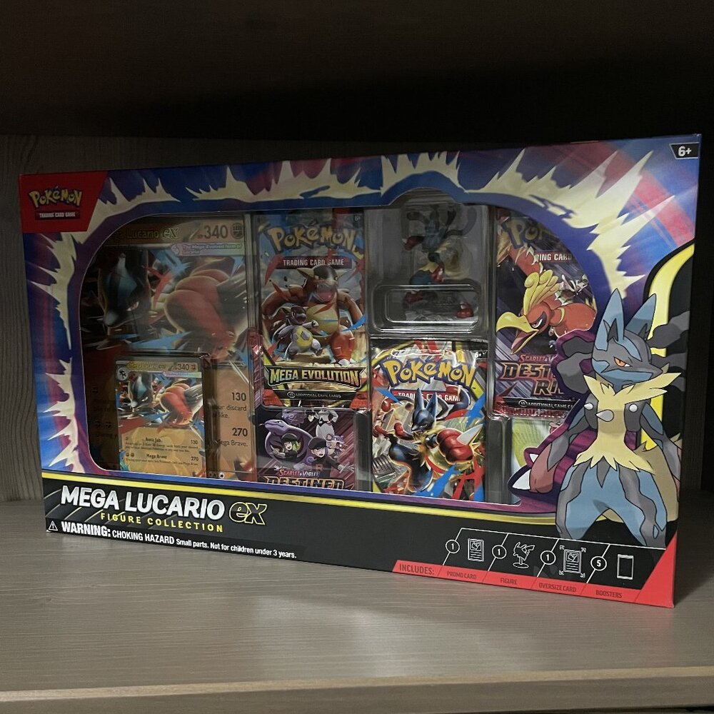 Mega Lucario ex Premium Figure Collection | Pokemon TCG Factory Sealed NEW